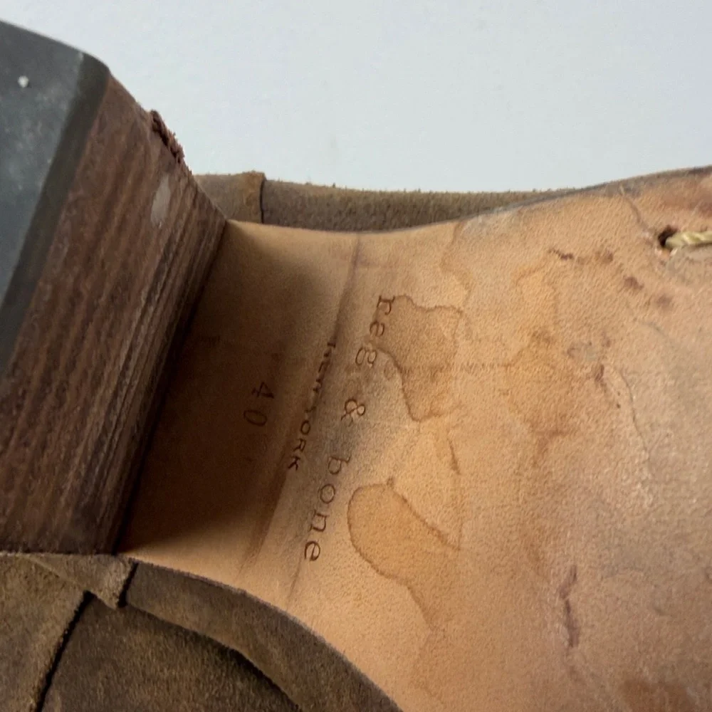 rag & bone Brown Heeled Boots - well worn - Picture 6 of 10